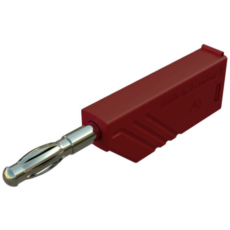 SKS Hirschmann LAS N WS Au Lamellenstecker Stecker, gerade Stift-Ø: 4 mm Rot 1 St. (1/2)