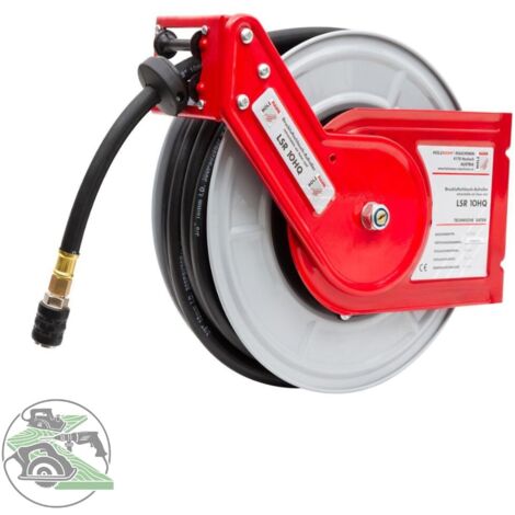 Holzmann Maschinen LSR10HQ Druckluft-Schlauchaufroller 10 m 10 bar Wandbefestigung, Deckenbefestigun