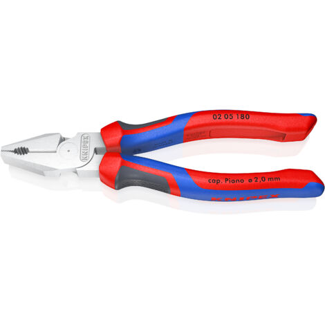 KNIPEX 02 05 180 Kraft-Kombizange mit Comfort-Griffen verchromt 184 mm (1/7)