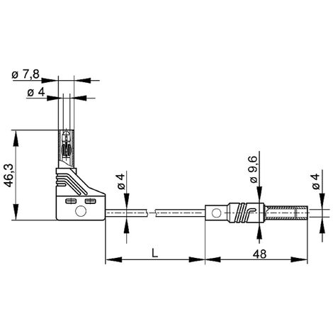 SKS Hirschmann CO MLN 25/1 Messleitung – 25 Cm, Rot, 4 Mm Lamellenstecker, 16 A