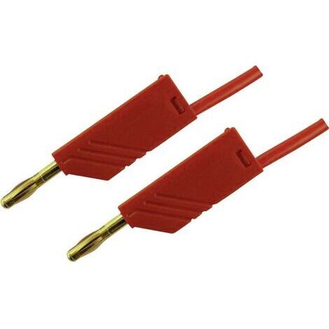 SKS Hirschmann MLN 50/2,5 RT Messleitung Lamellenstecker 4 mm Lamellenstecker 4 mm 0.50 m Rot 1 St. (1/3)