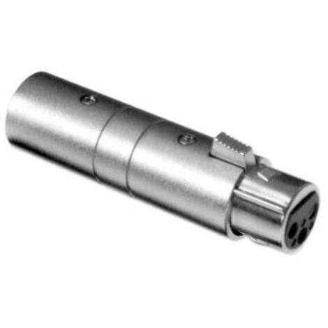 REAN XLR Kabelstecker 3-polig gewinkelt, vernickeltes Gehäuse | XLR