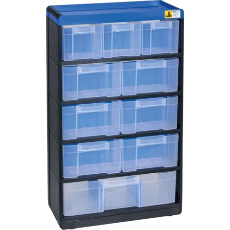 Allit 464640 Kleinteilmagazin VarioPlus Pro 53/21 (B x H x T) 300 x 525 x 135 mm Schwarz, Blau 1 S