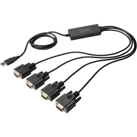 Digitus USB 2.0, Seriell Adapterkabel [1x USB 2.0 Stecker A - 4x D-SUB-Stecker 9pol.]  1.50 m (1/3)