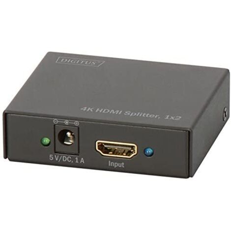 Digitus DS-46304 2 Port HDMI-Splitter 3D-Wiedergabe möglich, Metallgehäuse 4096 x 2160 Pixel Schwarz (1/4)