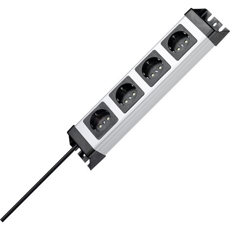 Kopp 226120010 Steckdosenleiste  Grau, Schwarz Schutzkontakt 1 St.