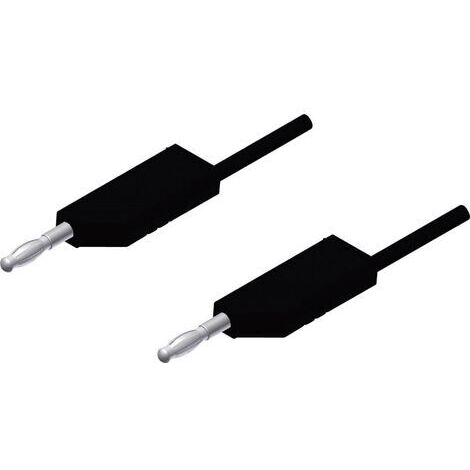 SKS Hirschmann MLN 25/2,5 SW Messleitung Lamellenstecker 4 mm Lamellenstecker 4 mm 25.00 cm Schwarz (1/3)