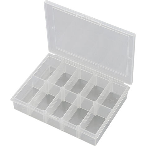 TRU COMPONENTS EKB-203 Sortimentskasten (L x B x H) 139 x 95 x 25 mm Anzahl Fächer: 10 variable Unte