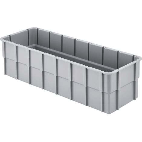 Alutec 75230 Einsatzkasten stapelbar (L x B x H) 362 x 131 x 101 mm Grau 1 St. (1/4)