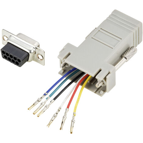 TRU COMPONENTS D-SUB Adapter D-SUB-Stecker 9pol. - RJ12-Buchse 1 St. (1/3)