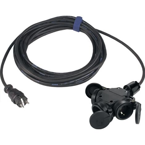 SIROX 345.503 Strom Verlängerungskabel  16 A Schwarz 3.00 m H07RN-F 3G 1,5 mm²