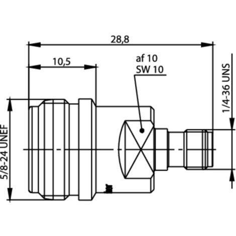 Adaptateur Coaxial Telegärtner 100024354 UHF Mâle - Mini UHF Femelle 1 Pc S 90772269