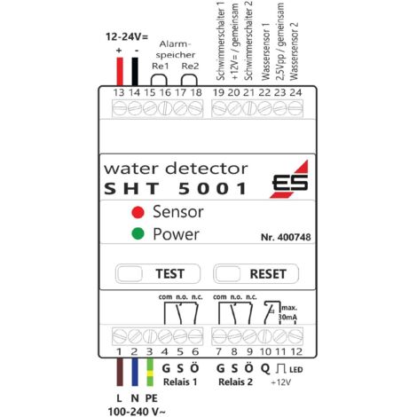 Schabus 400748 SHT 5001 Wassermelder   netzbetrieben