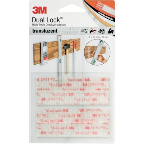 3M DL-HT Klettband zum Aufkleben Pilzkopf (L x B) 100 mm x 19 mm Transparent 4 St.