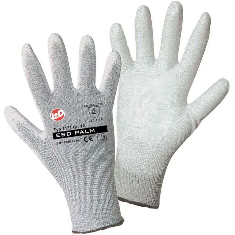 Leipold Doehle 1171-8 ESD Nylon/Carbon-PU Nylon Arbeitshandschuh Größe (Handschuhe): 8, M EN 388, EN