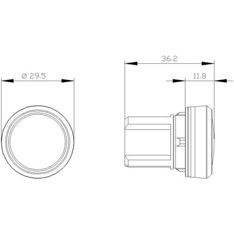 Siemens SIRIUS ACT Leuchtmelder 22mm Weiß | LED 24V AC/DC IP69K, Schraubanschluss