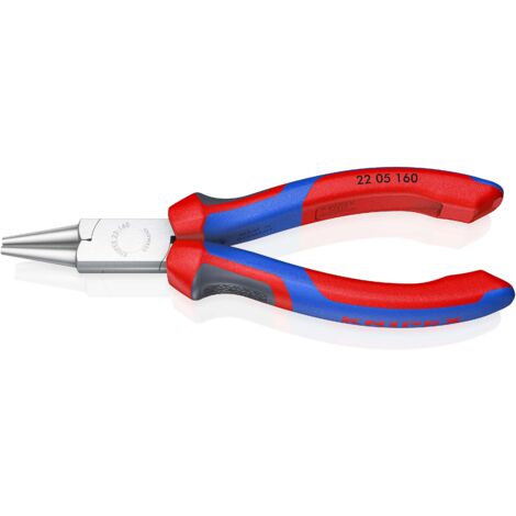 KNIPEX 22 05 160 Rundzange mit Comfort-Griffen verchromt 160 mm