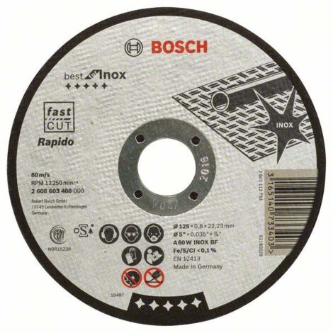 Bosch Accessories 2608603488 2608603488 Trennscheibe gerade 125 mm 1 St. Stahl (1/5)