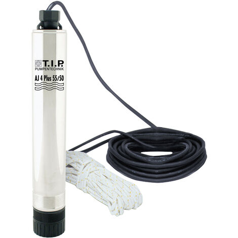 T.I.P. Tiefbrunnenpumpe AJ 4 Plus 55/50 Brunnenpumpe Schraubenpumpe Rohrpumpe (1/8)