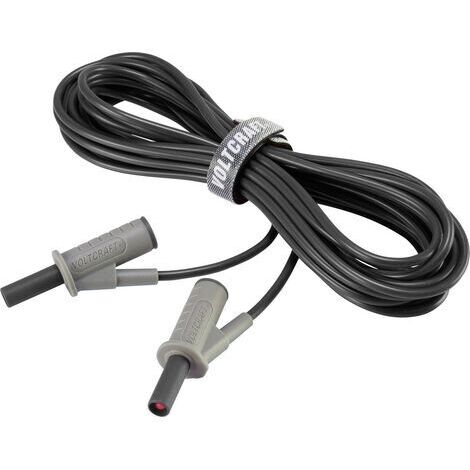 VOLTCRAFT MSB-501 Sicherheits-Messleitung Lamellenstecker 4 mm Lamellenstecker 4 mm 5.00 m Schwarz 1