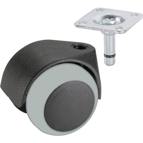 DÖRNER + HELMER Doppel-Lenkrolle Two 40 mm 30 kg Platte