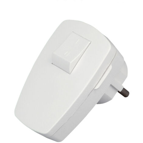 Kopp 170402006 Schutzkontakt-Winkelstecker Kunststoff mit Schalter 230 V Weiß IP20