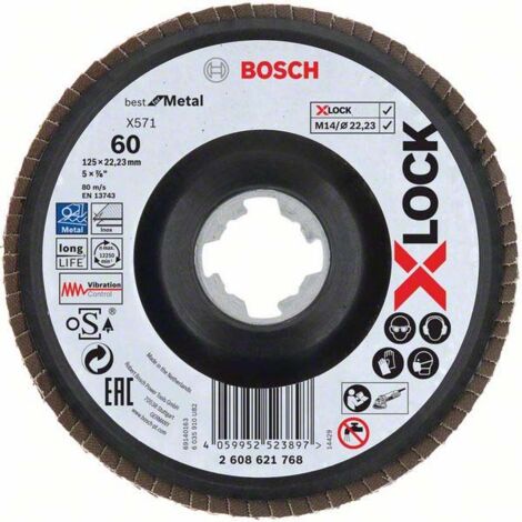 Bosch PRO X571 X-Lock Fächerschleifscheibe 125 mm G60 - 2608621768