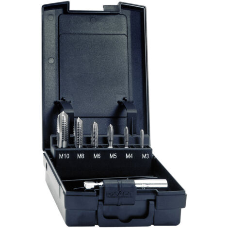 Exact 05937 Einschnittgewindebohrer 7teilig metrisch M3, M4, M5, M6, M8, M10 Rechtsschneidend DIN
