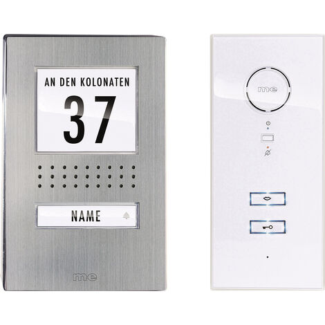 m-e modern-electronics ADV 111 WW Audio Vistadoor Türsprechanlage Kabelgebunden Komplett-Set 1 Famil