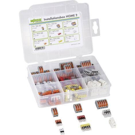 WAGO 887-001/2011-1300  Verbindungsklemmen-Sortiment flexibel: 1.5-4 mm² starr: 1.5-4 mm²  125 Teile