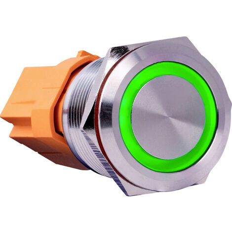 Joy-it BUTTON22B-M-GR BUTTON22B-M-GR Tastschalter 250 V/AC 7 A 1 x Ein/(Aus) tastend Grün (Ø x H) 25 (1/3)