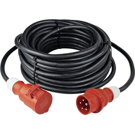 AS Schwabe 61205 Strom Verlängerungskabel 16 A Schwarz 5.00 m H07RN-F 5G 1,5 mm²