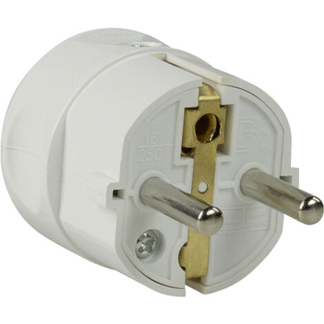 AS Schwabe 45031 Schutzkontaktstecker Kunststoff 230 V Weiß IP20