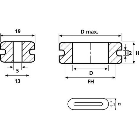 HellermannTyton HV1608-PVC-GY-G1 Kabeldurchführung   Klemm-Ø (max.) 44 mm Plattenstärke (max.) 3 mm