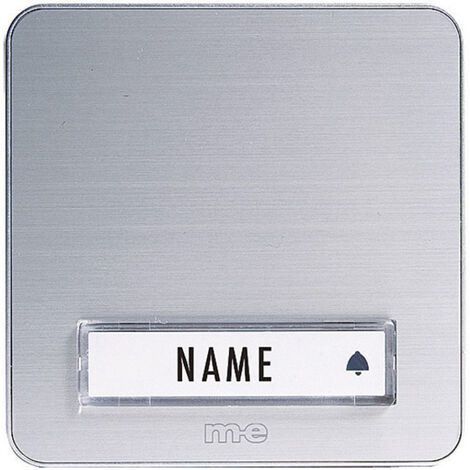 m-e modern-electronics KTA-1 A/S Klingelplatte mit Namensschild 1fach Silber 12 V/1 A