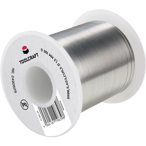 TOOLCRAFT  Lötzinn, bleifrei Spule Sn96,5Ag3Cu0,5 ROL1 100 g 1.5 mm (1/5)