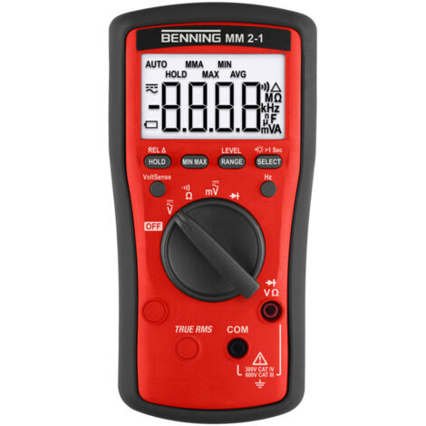 Benning MM 2-1 Hand-Multimeter  digital  CAT III 600 V, CAT IV 300 V Anzeige (Counts): 6000 (1/4)