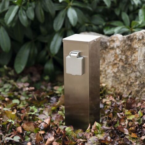 Heitronic 35460 Gartensteckdose Edelstahl erhöhter Berührungsschutz