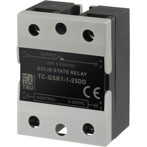 TRU COMPONENTS Halbleiterrelais TC-GSR-1-25DD 25 A Schaltspannung (max.): 220 V/DC Gleichstromschalt