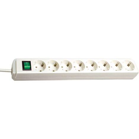 Brennenstuhl 1159320018 Steckdosenleiste mit Schalter 8fach Weiß Schutzkontakt 1 St.
