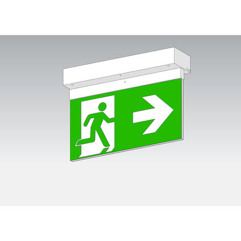 Beltrona LED Fluchtweg-Notleuchte - Deckenmontage & Wandmontage - 27 Meter Sichtweite