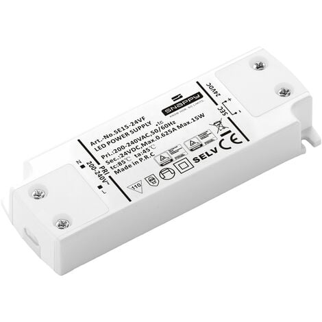 Dehner Elektronik SE 15-24VF (24VDC) LED-Trafo, LED-Treiber  Konstantspannung 15 W 0.625 A 24