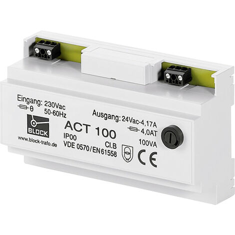 BLOCK ACT 100 Sicherheitstransformator 1 x 230 V/AC 1 x 24 V/AC 100 VA 4.16 A (1/2)