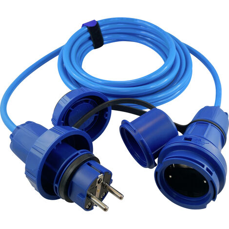 HAWA R7035 Strom Verlängerungskabel  16 A Blau 10.00 m H07BQ-F 3G 1,5 mm²