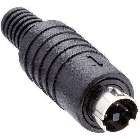 Lumberg MP-371/S6 DIN-Rundsteckverbinder Stecker, gerade Polzahl: 6 Schwarz 1 St. (1/3)