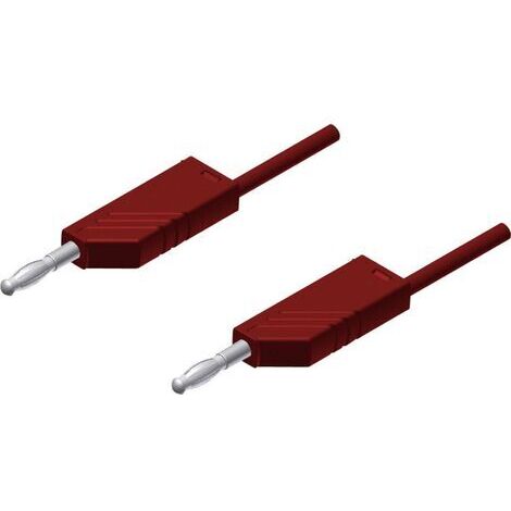 SKS Hirschmann MLN 25/2,5 RT Messleitung Lamellenstecker 4 mm Lamellenstecker 4 mm 25.00 cm Rot 1 St (1/3)