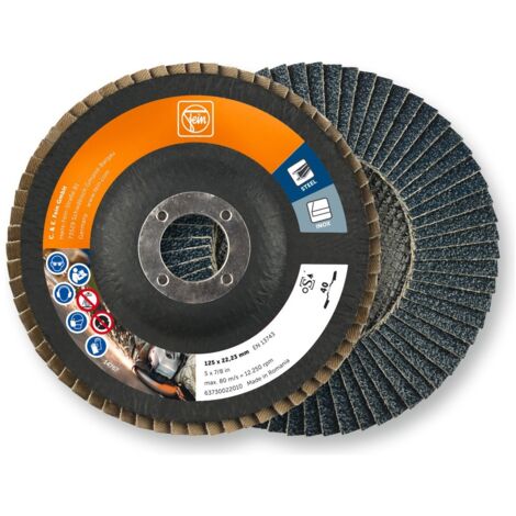 Fein 63730022010 Fächerschleifscheibe Durchmesser 125 mm Körnung (num)=40 10 St. (1/4)