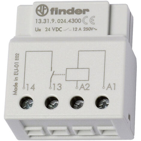 Schaltrelais Unterputz Finder 13.31.9.024.4300 1 Schließer 24 V/DC 12 A 1 St.