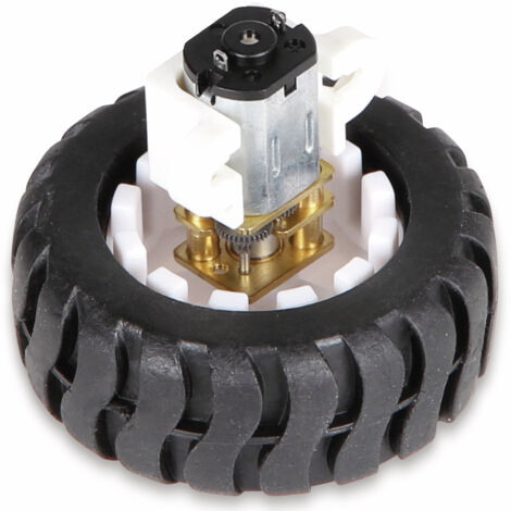 JOY-IT Mini Metallgetriebemotor mit Rad und Halter (1/3)
