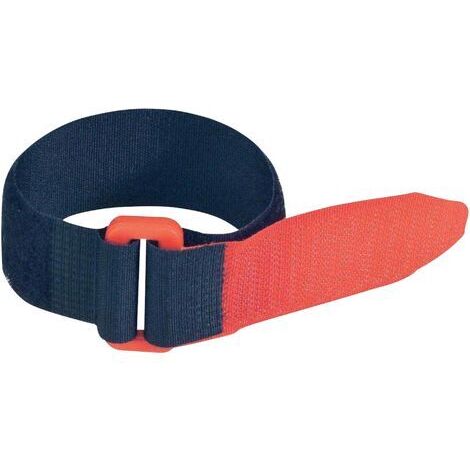 FASTECH® F101-25-300-5 Klettband mit Gurt Haft- und Flauschteil (L x B) 300 mm x 25 mm Schwarz, Rot (1/3)